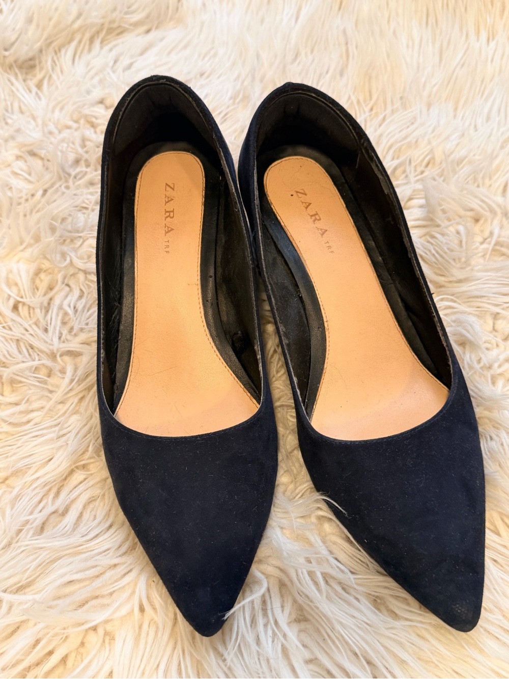 Zara Women’s Pointed Toe Navy block heels